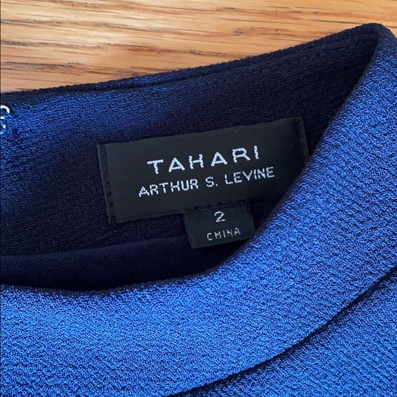 Tahari Navy Sheath Dress - Picture 3 of 6